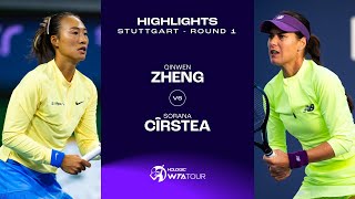 Qinwen Zheng vs Sorana Cirstea  2024 Stuttgart Round 1  WTA Match Highlights [upl. by Law775]