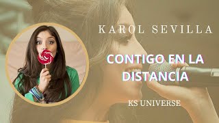 Karol Sevilla  Contigo En La Distancia Karaoke With Backing Vocals [upl. by Enoj]