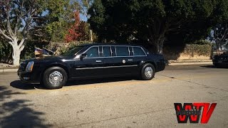 President Barack Obama Motorcade in Santa Monica [upl. by Llennehc]