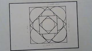 Simple Rangoli Design DrawingHow to Draw Geometrical RangoliRangoli drawing in Square Shape [upl. by Brittany]