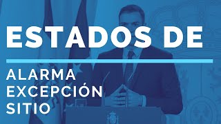 💥 Estados de alarma excepción y sitio OpoEsquemas [upl. by Bicknell669]