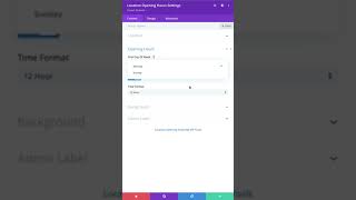 Opening Hours Content Tab  Divi Location Opening Hours Setting [upl. by Tennek]