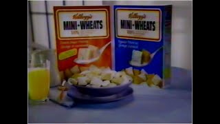 Kelloggs Mini Wheats cereal commercial 1991 [upl. by Mahtal]