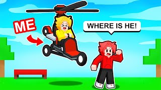 Using HELICOPTERS to CHEAT in Hide amp Seek Roblox Bedwars [upl. by Huberman199]