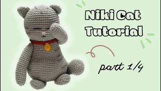 Part 14 body  Niki Cat Amigurumi  How to crochet Amigurumi  Hướng dẫn móc mèo  tiemlenchang [upl. by Harwilll]