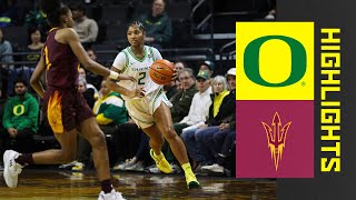 Oregon Women’s Basketball vs Arizona State  GAME HIGHLIGHTS 2024 [upl. by Dirrej]