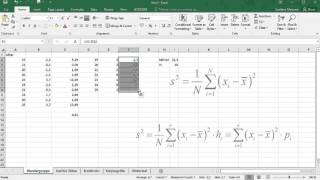 Berechnung der Standardabweichung über die Häufigkeitsverteilung in Excel [upl. by Couq]