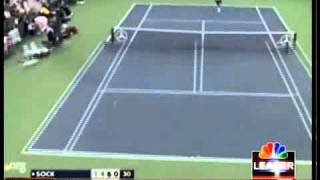 HS senior plays in tennis US Open [upl. by Rodmun]