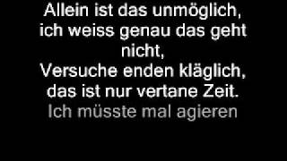 Küssen kann man nicht alleine lyrics [upl. by Sokim]