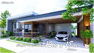 Simple House  House design idea  12m x 18m 216sqm  3Bedroom [upl. by Eelirrem]