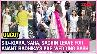 Anant AmbaniRadhika Merchant’s prewedding SidKiara Sara Shraddha amp Others LEAVE for Jamnagar [upl. by Zawde872]