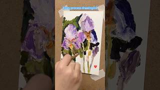 Irises process drawing Ukranian artist Stognieva art flowers painting [upl. by Ailenroc118]