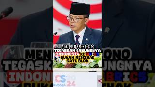 Menlu Sugiono Gabungnya Indonesia🇮🇩 ke KTT BRICS bukan Memihak 1 Blok menlusugiono brics politik [upl. by Asillam275]