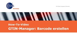 GTINManager So erstellen Sie einen Barcode [upl. by Falda]