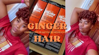 Dyeing My Natural Hair Ginger WITHOUT Bleach 🍁🍂 [upl. by Eceinal]