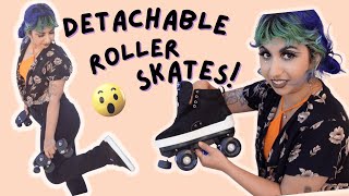 Detachable Roller Skates Slades unboxing and first Impression 😯 [upl. by Drawe]