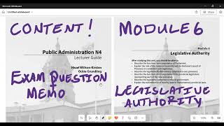 Public Administration N4 Module 6 Legislative Authority [upl. by Ynnep]