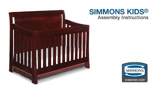 Simmons Kids® Madisson Crib N More Assembly Video [upl. by Enelez]