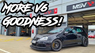 Nathans 250bhp Mk5 Golf R32 V6 TRACK WEAPON 🤤  On Track Review [upl. by Leirvag676]