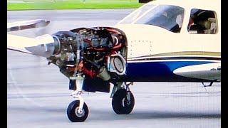 Lycoming IO540K1G5D 6 Cylinder Engine in 2005 Piper PA32R Taxiing [upl. by Ylloh]