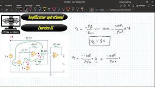 amplificateur opérationnel exercice corrigé 19 [upl. by Akimad]