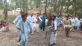 Hazara Waal Kumar DanceVillage style dancing with Dholletest Dhol Kumbar [upl. by Horbal]