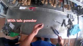 How to apply talc powder for making inline lead weights [upl. by Hazaki586]