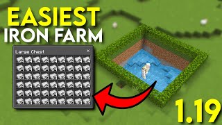 Best EASY Iron Farm For Minecraft 120 Minecraft Bedrock [upl. by Kcireddor]