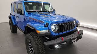 ALL NEW RUBICON X 4 DOOR WRANGLER HYDRO BLUE SKY 1 TOUCH WALKAROUND 24J14 SOLD [upl. by Omle]