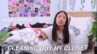 DEEP CLEAN and ORGANIZE my closet with me [upl. by Aicnorev]