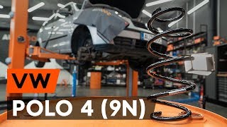 Wie VW POLO 4 9N Fahrwerksfedern vorne  Schraubenfeder vorne wechseln AUTODOC TUTORIAL [upl. by Saber]