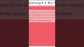 Randomised vs Non randomised tests [upl. by Adnilam335]