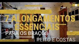 7 alongamentos para braços peito e costas [upl. by Mehelhteb]