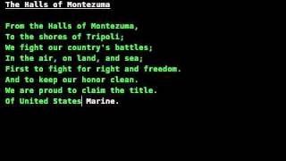 Marine Corps Hymn all verses [upl. by Nefets]