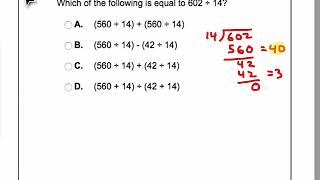 State Test Question Distributive Property with Division [upl. by Caspar]