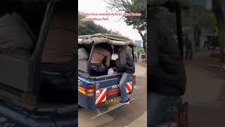 Anti riot police officers arrest activist Julius Kamau after he tried to access Uhuru park [upl. by Neenad]