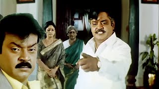 Thavasi Movie Fight Scene  Vijayakanth Fight Scene  Soundarya  Vadivelu  Nassar [upl. by Ahtennek]