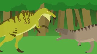 edmontosaurus annectens vs tyrannosaurus rex stick nodes [upl. by Ahsasal993]