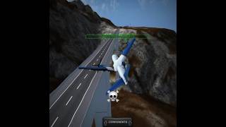 Attempt to land at bridge but failed💀 airplanegame incident plane aviation Tbs Bridge Crash [upl. by Fredra]