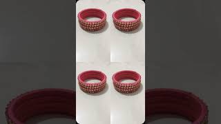 shorts beautiful silk thread bangles short video creative art 🎨 ✨️ 💖 [upl. by Behrens992]