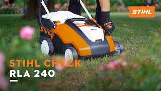 STIHL Check  AkkuRasenlüfter RLA 240 [upl. by Bilbe809]