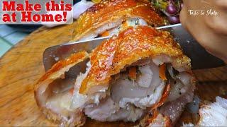 Amazing Pork Belly Roll Airfryer Recipe is So Delicious amp Crunchy 💯✅ Crispiest ive ever eaten [upl. by Akessej]