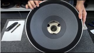 JBL Speaker Repair and Rebuild How to recone a JBL 2226 woofer [upl. by Ahseken462]