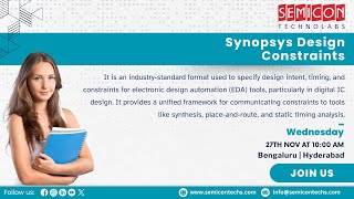 Synopsys Design Constraints in VLSI Part1 [upl. by Acihsay]