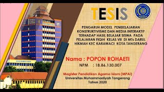 Contoh PPT Sidang TesisSkripsi [upl. by Aihsoek642]