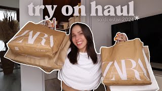 MEGA TRY ON HAUL saldi estivi 2024 ☀️ Zara Stradivarius amp altro [upl. by Eissirc]