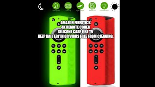 Amazon Firestick 4K Remote Cover Silicone Case Fire TV keep Battery In Or Virus Free From Cleaning [upl. by Ayokahs]