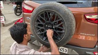 Installation of “Treel” JK Tyres TPMS on Ford EcoSport BS6 2021 TITANIUM PLUS Petrol AT [upl. by Shargel]