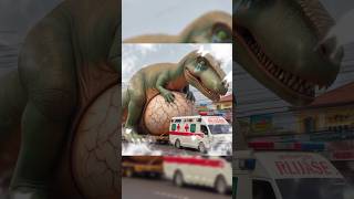 A pregnant dinosaur gives birth to a hospital shorts pregnancy dinosaur funny animals comedy [upl. by Sonja]