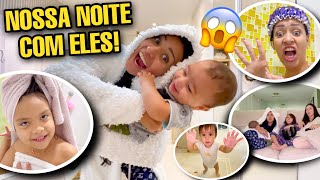 ROTINA DA NOITE COM NOSSOS FILHOS JUNTOS SOCORRO 😂😱 [upl. by Rastus]